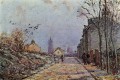 Straße Schneeffekt 1872 Camille Pissarro Szenerie